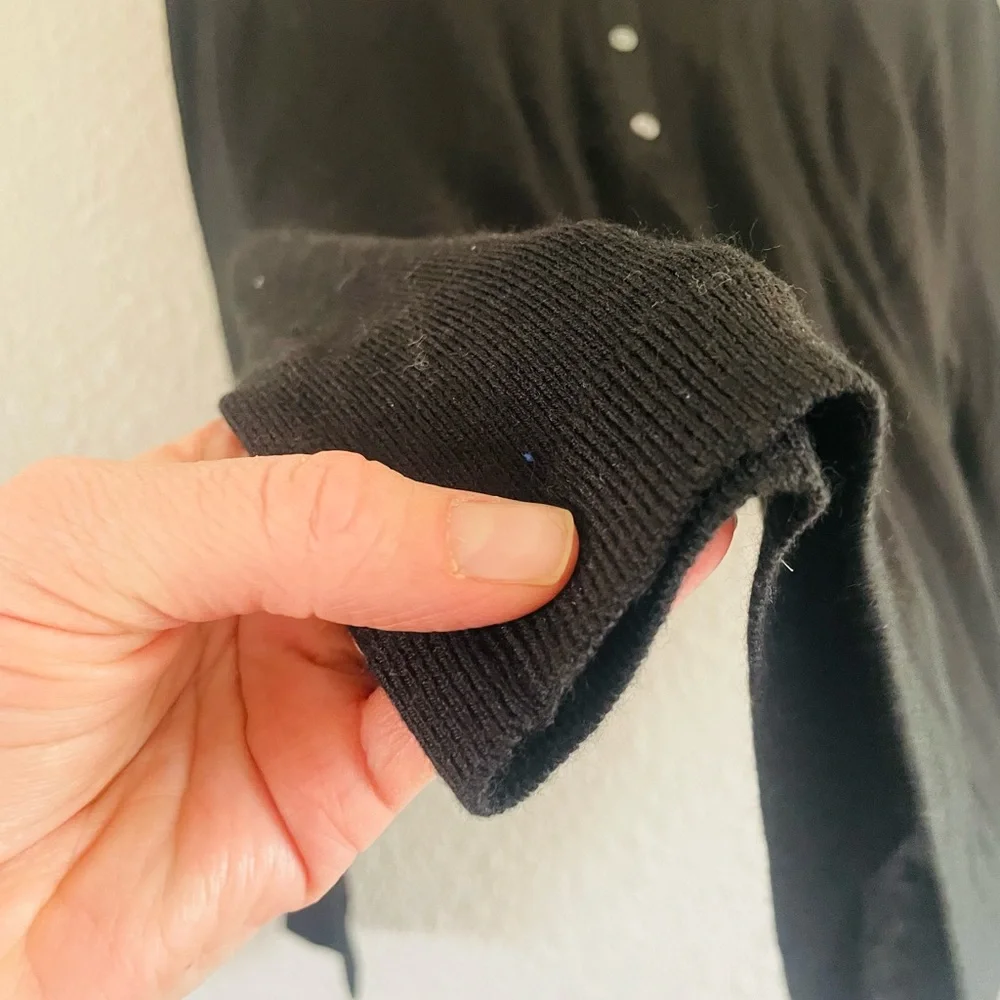 J. CrewMerinow Blend Sweater Polo NWT in black